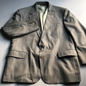 Orvis Men’s Blazer Coat Wool Glen Plaid 44R